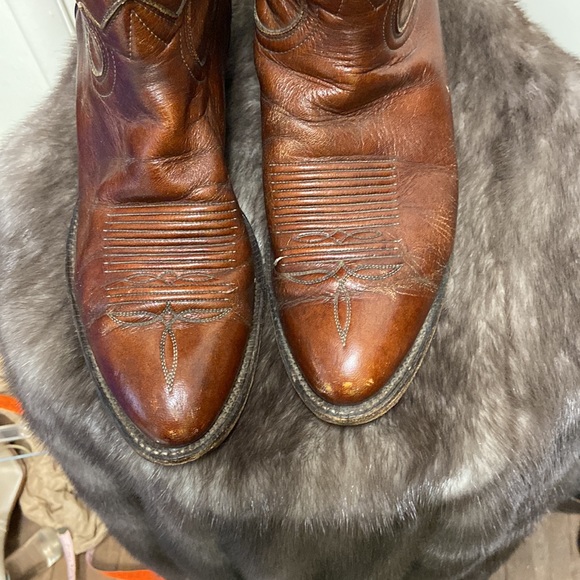 Vintage Tony Lama Brown Boots sz 9 - Picture 2 of 9